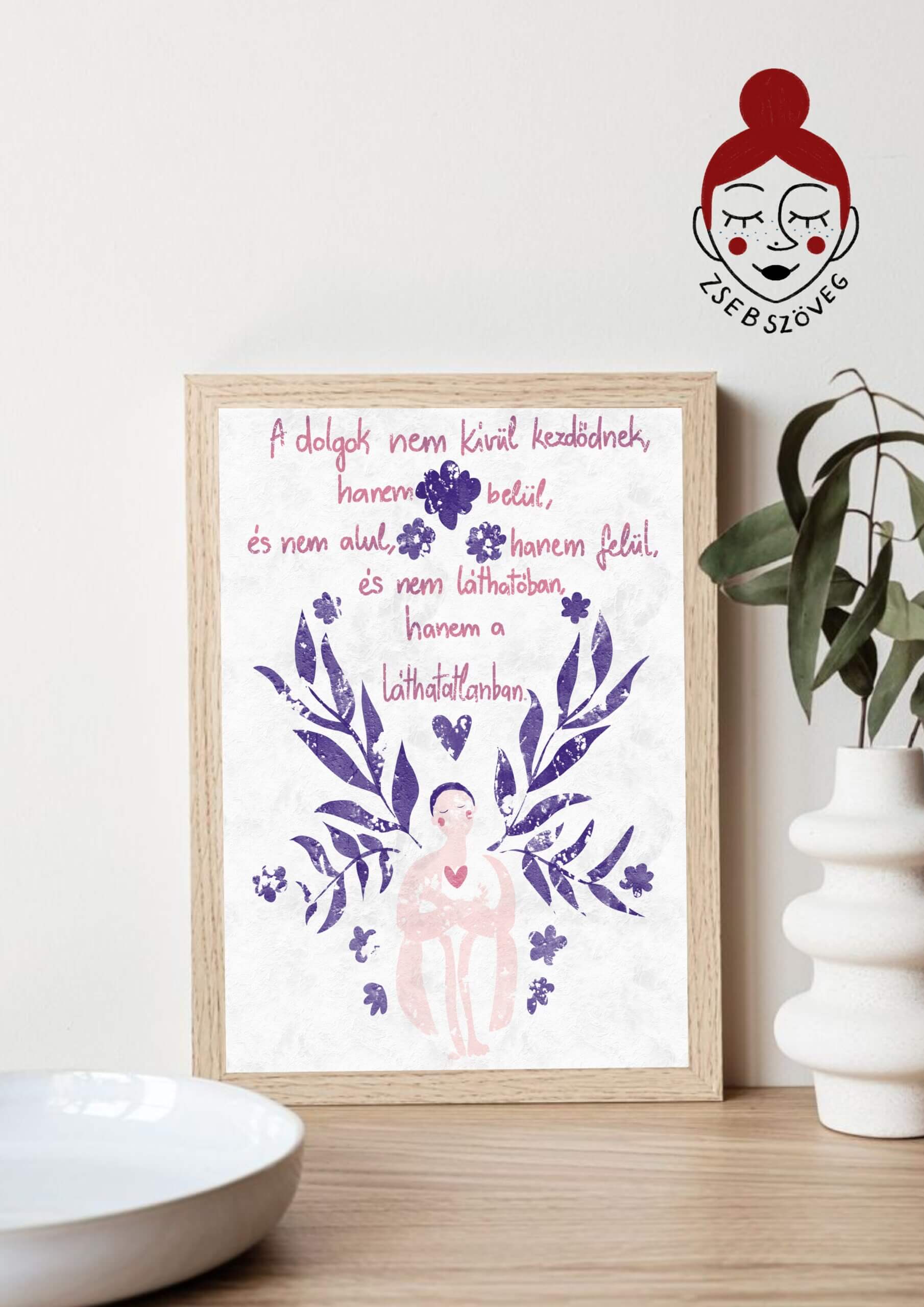 "A dolgok nem kívül kezdődnek..." Prémium Vászon